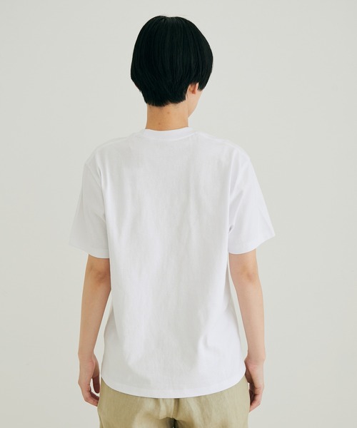 DANTON（ダントン）の「【DANTON(ダントン)】ポケット付きクルーネックTシャツ（無地）（Tシャツ/カットソー・レディース・ホワイト/サックスブルー/ベージュ系その他/イエロー系その他・36）」の19枚目の写真