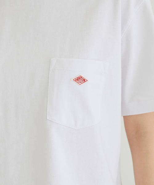DANTON（ダントン）の「【DANTON(ダントン)】ポケット付きクルーネックTシャツ（無地）（Tシャツ/カットソー・レディース・ホワイト/サックスブルー/ベージュ系その他/イエロー系その他・36）」の17枚目の写真