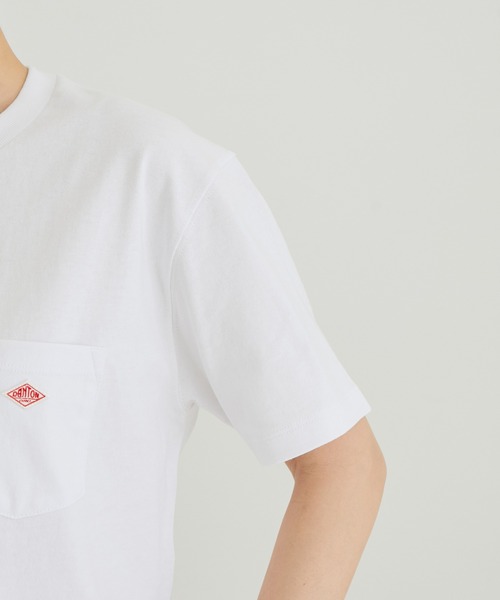 DANTON(ダントン)】ポケット付きクルーネックTシャツ（無地）（T