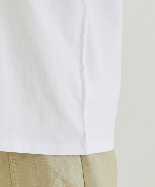 DANTON（ダントン）の「【DANTON(ダントン)】ポケット付きクルーネックTシャツ（無地）（Tシャツ/カットソー・レディース・ホワイト/サックスブルー/ベージュ系その他/イエロー系その他・36）」の15枚目の写真