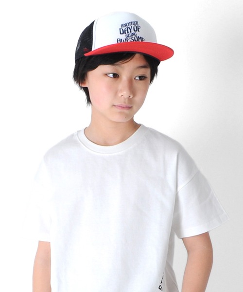 GLAZOS（グラソス）の「ロゴプリント配色メッシュキャップ（キャップ・キッズ・ネイビー/レッド/イエロー・フリー）」の2枚目の写真