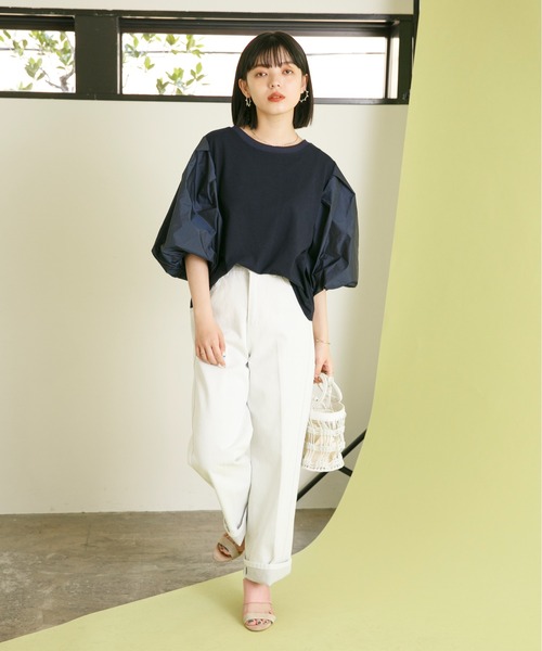 Eimee Law(エイミーロウ)の「バルーンスリーブ2WAY TOPS&カーデ(Tシャツ/カットソー・レディース・ネイビー/ブラック/アイボリー・38)」の17枚目の写真