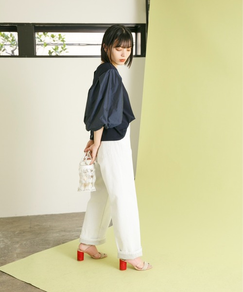 Eimee Law(エイミーロウ)の「バルーンスリーブ2WAY TOPS&カーデ(Tシャツ/カットソー・レディース・ネイビー/ブラック/アイボリー・38)」の18枚目の写真