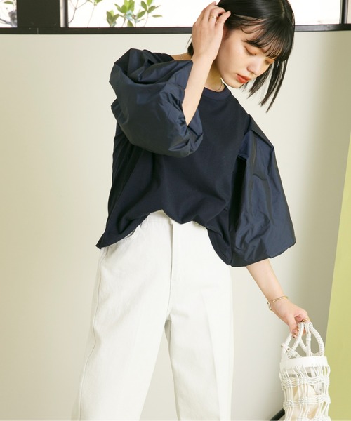 Eimee Law(エイミーロウ)の「バルーンスリーブ2WAY TOPS&カーデ(Tシャツ/カットソー・レディース・ネイビー/ブラック/アイボリー・38)」の20枚目の写真