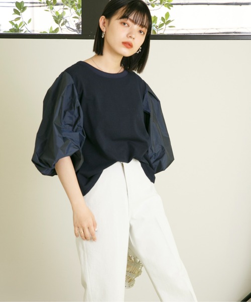 Eimee Law(エイミーロウ)の「バルーンスリーブ2WAY TOPS&カーデ(Tシャツ/カットソー・レディース・ネイビー/ブラック/アイボリー・38)」の21枚目の写真