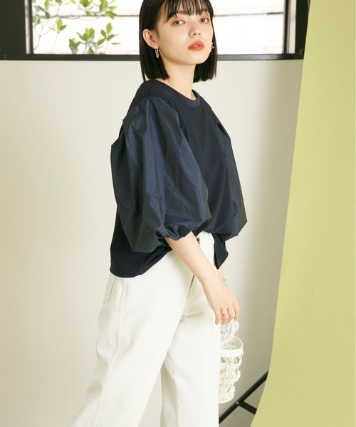 Eimee Law(エイミーロウ)の「バルーンスリーブ2WAY TOPS&カーデ(Tシャツ/カットソー・レディース・ネイビー/ブラック/アイボリー・38)」の22枚目の写真
