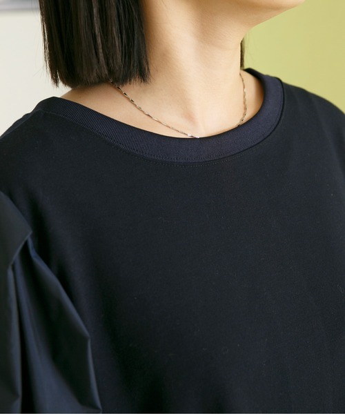 Eimee Law(エイミーロウ)の「バルーンスリーブ2WAY TOPS&カーデ(Tシャツ/カットソー・レディース・ネイビー/ブラック/アイボリー・38)」の10枚目の写真