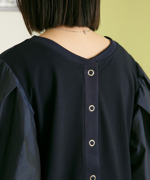 Eimee Law(エイミーロウ)の「バルーンスリーブ2WAY TOPS&カーデ(Tシャツ/カットソー・レディース・ネイビー/ブラック/アイボリー・38)」の13枚目の写真