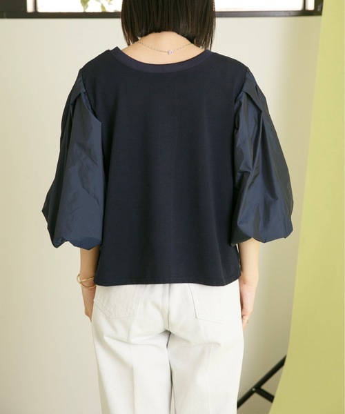 Eimee Law(エイミーロウ)の「バルーンスリーブ2WAY TOPS&カーデ(Tシャツ/カットソー・レディース・ネイビー/ブラック/アイボリー・38)」の16枚目の写真