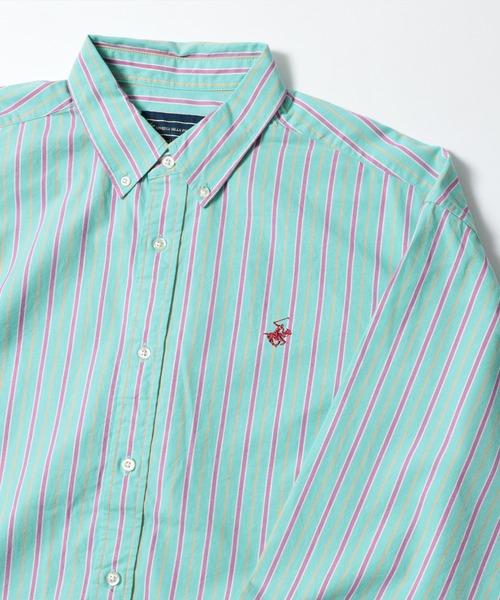 BEVERLY HILLS POLO CLUB（ビバリーヒルズポロクラブ）の「【BEVERLY HILLS POLO CLUB】ボタンダウンコットンシャツ 長袖 ロングスリーブ 3878-6020（シャツ/ブラウス・メンズ・ホワイト/ベージュ/サックスブルー系/ネイビー/ブラック/ネイビー系2/イエロー系その他2/ライトグリーン/ベージュ系その他2/サックスブルー系2/イエロー/インディゴブルー/ダークインディゴブルー/サックスブルー系3/ブルー/カーキ/ブルー系その他2・LL/M/L）」の6枚目の写真