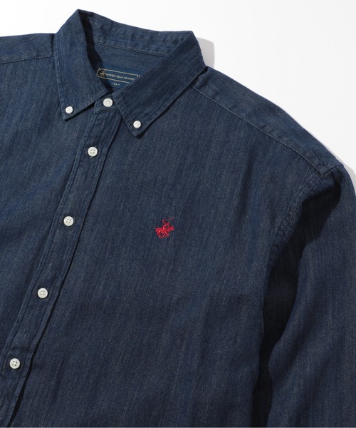 BEVERLY HILLS POLO CLUB（ビバリーヒルズポロクラブ）の「【BEVERLY HILLS POLO CLUB】ボタンダウンコットンシャツ 長袖 ロングスリーブ 3878-6020（シャツ/ブラウス・メンズ・ホワイト/ベージュ/サックスブルー系/ネイビー/ブラック/ネイビー系2/イエロー系その他2/ライトグリーン/ベージュ系その他2/サックスブルー系2/イエロー/インディゴブルー/ダークインディゴブルー/サックスブルー系3/ブルー/カーキ/ブルー系その他2・LL/M/L）」の10枚目の写真