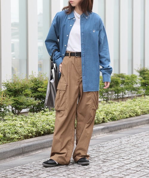 BEVERLY HILLS POLO CLUB（ビバリーヒルズポロクラブ）の「【BEVERLY HILLS POLO CLUB】ボタンダウンコットンシャツ 長袖 ロングスリーブ 3878-6020（シャツ/ブラウス・メンズ・ホワイト/ベージュ/サックスブルー系/ネイビー/ブラック/ネイビー系2/イエロー系その他2/ライトグリーン/ベージュ系その他2/サックスブルー系2/イエロー/インディゴブルー/ダークインディゴブルー/サックスブルー系3/ブルー/カーキ/ブルー系その他2・LL/M/L）」の21枚目の写真