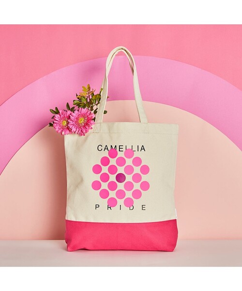 ANEVER（アンエバー）の「【BURNET】DOT FLOWER トート（トートバッグ・レディース・ホワイト/パープル/ネイビー/レッド/ピンク/イエロー/オレンジ/ブルー/グリーン/ブルー系その他/ピンク系その他/ローズ・F）」の11枚目の写真