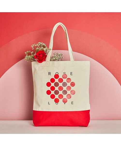 ANEVER（アンエバー）の「【BURNET】DOT FLOWER トート（トートバッグ・レディース・ホワイト/パープル/ネイビー/レッド/ピンク/イエロー/オレンジ/ブルー/グリーン/ブルー系その他/ピンク系その他/ローズ・F）」の10枚目の写真