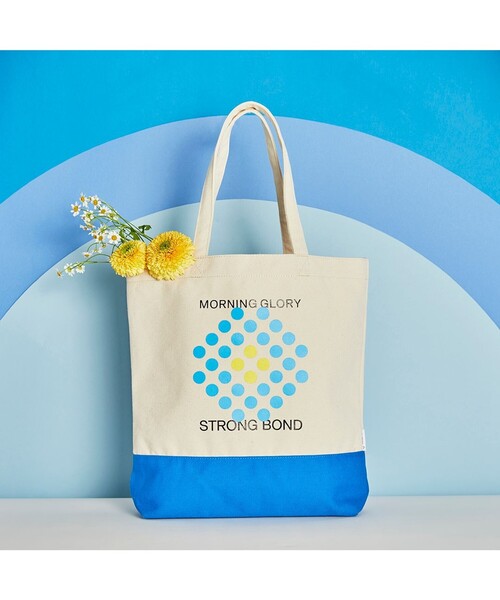 ANEVER（アンエバー）の「【BURNET】DOT FLOWER トート（トートバッグ・レディース・ホワイト/パープル/ネイビー/レッド/ピンク/イエロー/オレンジ/ブルー/グリーン/ブルー系その他/ピンク系その他/ローズ・F）」の5枚目の写真