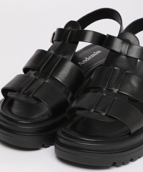 Andemiu（アンデミュウ）の「グルカサンダル263205（サンダル・レディース・ブラック/アイボリー・SMALL/LARGE/MEDIUM）」の8枚目の写真