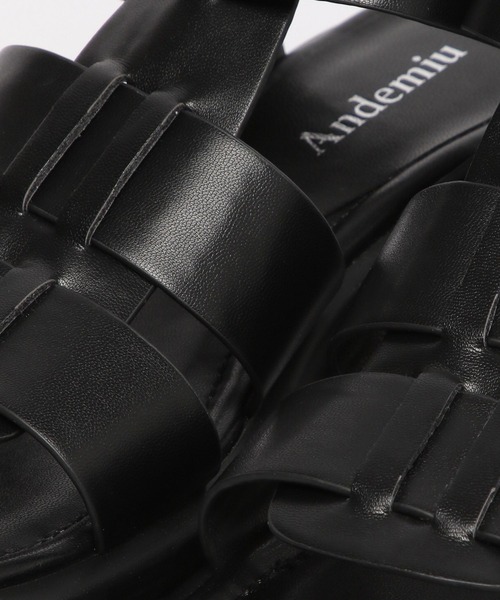 Andemiu（アンデミュウ）の「グルカサンダル263205（サンダル・レディース・ブラック/アイボリー・SMALL/LARGE/MEDIUM）」の6枚目の写真