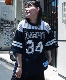 【CHAMPION/チャンピオン】ラバープリントリラックスフィット　フットボールウェア風　ナンバー　Tシャツ