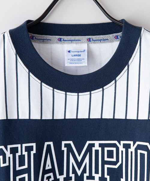 Champion（チャンピオン）の「【CHAMPION/チャンピオン】ラバープリントリラックスフィット　フットボールウェア風　ナンバー　Tシャツ（Tシャツ/カットソー・メンズ・ホワイト/ブラック/ネイビー・MEDIUM/LARGE/X-LARGE）」の10枚目の写真