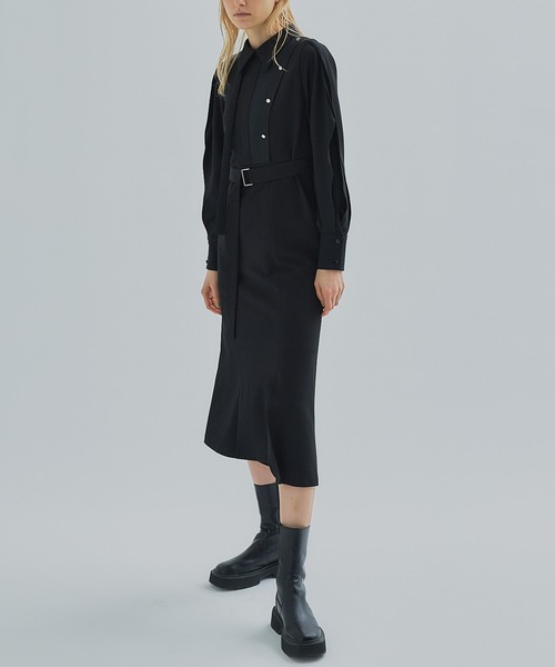 UNITED TOKYO（ユナイテッドトウキョウ）の「フレアースリーブデザインワンピース（ワンピース・レディース・ブラック/ベージュ/ブルー・FREE）」の7枚目の写真