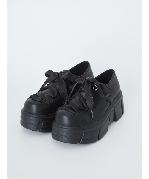 Ank Rouge(アンクルージュ)の「ビジューリボン厚底シューズ(その他シューズ・レディース・ブラック/オフホワイト・M/L)」の10枚目の写真