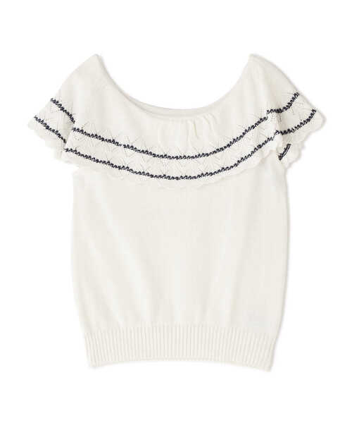 PROPORTION BODY DRESSING（プロポーションボディドレッシング）の「＜Ｅ＞クロシェケープニット / 1212175400（ニット/セーター・レディース・ボルドー/ネイビー/ホワイト系その他・FREE）」の22枚目の写真