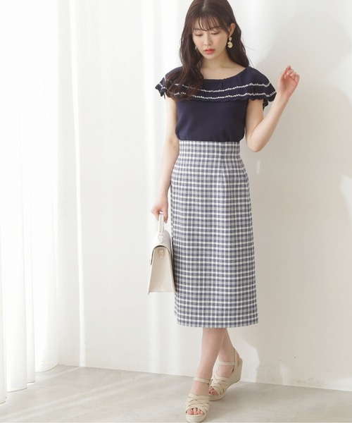 PROPORTION BODY DRESSING（プロポーションボディドレッシング）の「＜Ｅ＞クロシェケープニット / 1212175400（ニット/セーター・レディース・ボルドー/ネイビー/ホワイト系その他・FREE）」の10枚目の写真