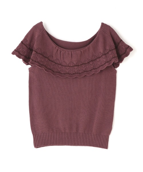 PROPORTION BODY DRESSING（プロポーションボディドレッシング）の「＜Ｅ＞クロシェケープニット / 1212175400（ニット/セーター・レディース・ボルドー/ネイビー/ホワイト系その他・FREE）」の16枚目の写真