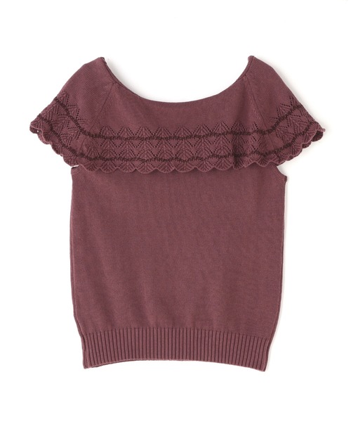 PROPORTION BODY DRESSING（プロポーションボディドレッシング）の「＜Ｅ＞クロシェケープニット / 1212175400（ニット/セーター・レディース・ボルドー/ネイビー/ホワイト系その他・FREE）」の17枚目の写真