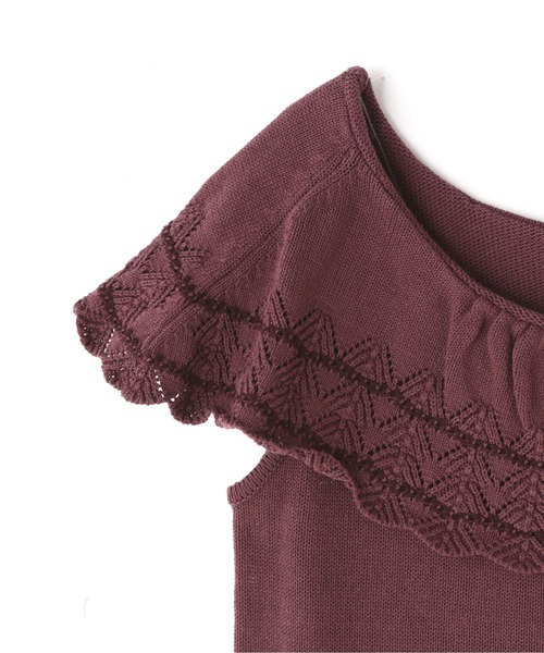 PROPORTION BODY DRESSING（プロポーションボディドレッシング）の「＜Ｅ＞クロシェケープニット / 1212175400（ニット/セーター・レディース・ボルドー/ネイビー/ホワイト系その他・FREE）」の19枚目の写真