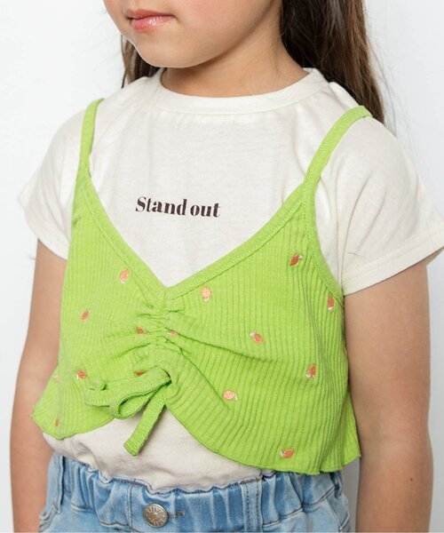 BREEZE(ブリーズ)の「総刺繍ビスチェ×Tシャツ2Pセット(Tシャツ/カットソー・キッズ・ライム/オレンジ・130/80/140/90/120/110/100)」の11枚目の写真