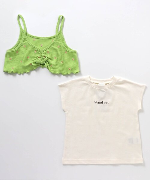 BREEZE(ブリーズ)の「総刺繍ビスチェ×Tシャツ2Pセット(Tシャツ/カットソー・キッズ・ライム/オレンジ・130/80/140/90/120/110/100)」の9枚目の写真
