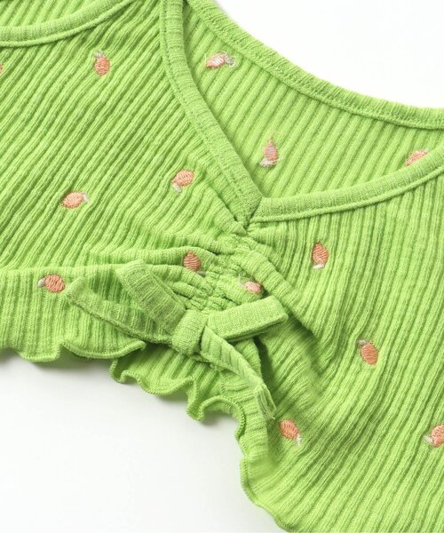BREEZE(ブリーズ)の「総刺繍ビスチェ×Tシャツ2Pセット(Tシャツ/カットソー・キッズ・ライム/オレンジ・130/80/140/90/120/110/100)」の6枚目の写真