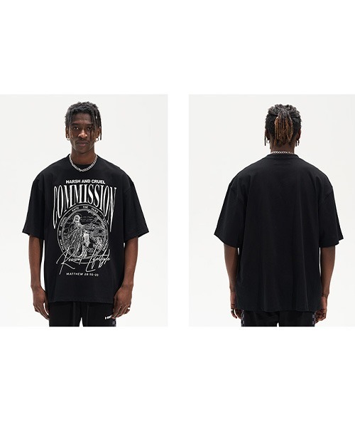 HARSH AND CRUEL(ハーシュアンドクルーエル)の「グラフィックプリント Tシャツ HC22SS31【Harsh and Cruel】(Tシャツ/カットソー・メンズ・ブラック/アイボリー/ホワイト/グレー・M/L/S/XL)」の15枚目の写真