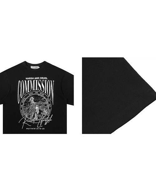 HARSH AND CRUEL(ハーシュアンドクルーエル)の「グラフィックプリント Tシャツ HC22SS31【Harsh and Cruel】(Tシャツ/カットソー・メンズ・ブラック/アイボリー/ホワイト/グレー・M/L/S/XL)」の16枚目の写真