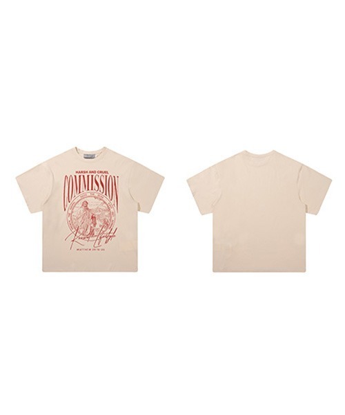 HARSH AND CRUEL(ハーシュアンドクルーエル)の「グラフィックプリント Tシャツ HC22SS31【Harsh and Cruel】(Tシャツ/カットソー・メンズ・ブラック/アイボリー/ホワイト/グレー・M/L/S/XL)」の19枚目の写真