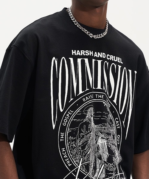 HARSH AND CRUEL(ハーシュアンドクルーエル)の「グラフィックプリント Tシャツ HC22SS31【Harsh and Cruel】(Tシャツ/カットソー・メンズ・ブラック/アイボリー/ホワイト/グレー・M/L/S/XL)」の7枚目の写真