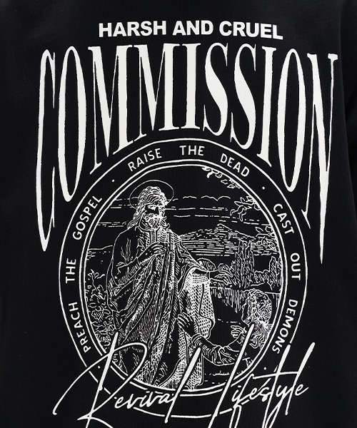 HARSH AND CRUEL(ハーシュアンドクルーエル)の「グラフィックプリント Tシャツ HC22SS31【Harsh and Cruel】(Tシャツ/カットソー・メンズ・ブラック/アイボリー/ホワイト/グレー・M/L/S/XL)」の14枚目の写真