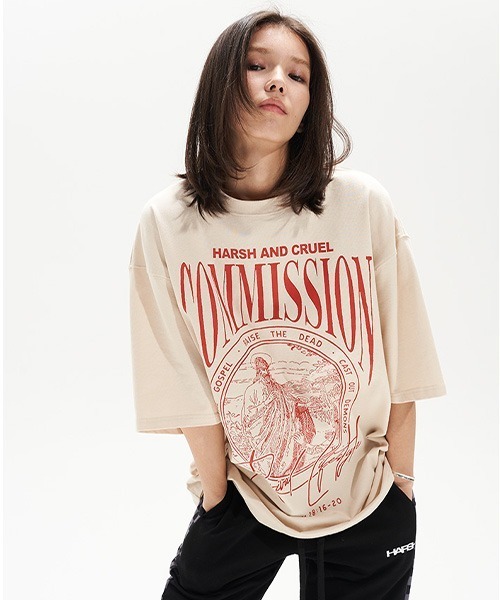 HARSH AND CRUEL(ハーシュアンドクルーエル)の「グラフィックプリント Tシャツ HC22SS31【Harsh and Cruel】(Tシャツ/カットソー・メンズ・ブラック/アイボリー/ホワイト/グレー・M/L/S/XL)」の10枚目の写真