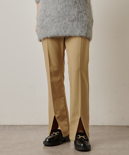 Omekashi（オメカシ）の「スリットスラックス（スラックス・レディース・ブラック/オフホワイト/ベージュ・38/36）」の3枚目の写真