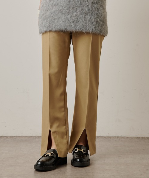 Omekashi（オメカシ）の「スリットスラックス（スラックス・レディース・ブラック/オフホワイト/ベージュ・38/36）」の4枚目の写真