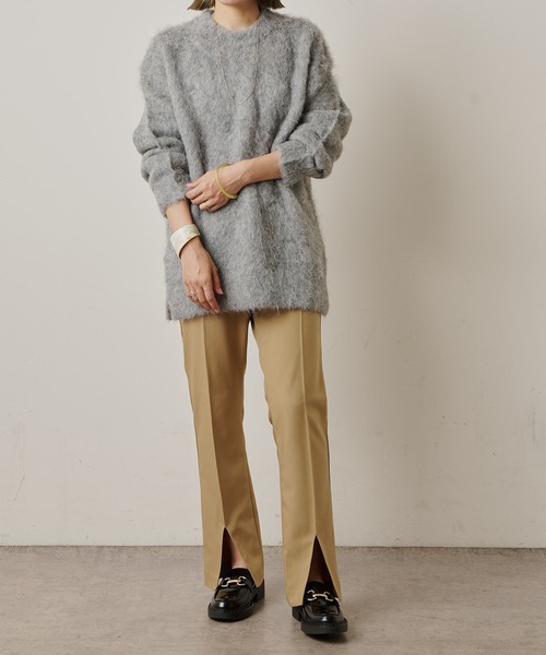 Omekashi（オメカシ）の「スリットスラックス（スラックス・レディース・ブラック/オフホワイト/ベージュ・38/36）」の11枚目の写真