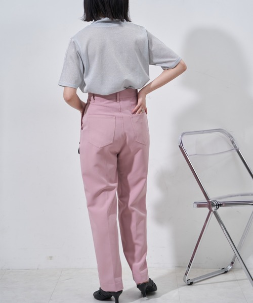 Auntie Rosa（アンティローザ）の「シアーラメTシャツ（Tシャツ/カットソー・レディース・ホワイト/ブラック・FREE）」の19枚目の写真