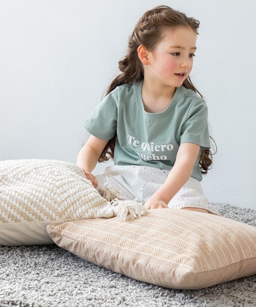 kidsコットンロゴTシャツ