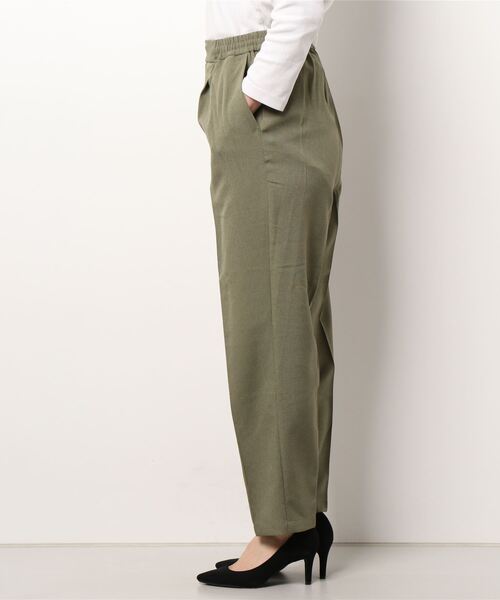 Samansa Mos2 blue（サマンサモスモスブルー）の「リネンタッチテーパードパンツ（セットアップ可）（その他パンツ・レディース・ベージュ/ネイビー/グリーン・ﾌﾘ-）」の8枚目の写真
