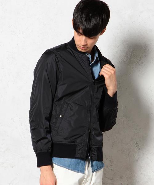 green label relaxing（グリーンレーベルリラクシング）の「LIMONTA MA-1/TYPE ブルゾン GLSS◆（ブルゾン・メンズ・オリーブ/ネイビー・MEDIUM/LARGE/SMALL）」の2枚目の写真