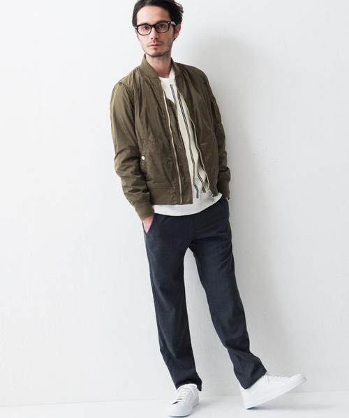 green label relaxing（グリーンレーベルリラクシング）の「LIMONTA MA-1/TYPE ブルゾン GLSS◆（ブルゾン・メンズ・オリーブ/ネイビー・MEDIUM/LARGE/SMALL）」の15枚目の写真