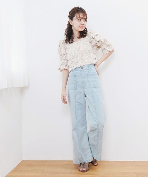 MAJESTIC LEGON(マジェスティックレゴン)の「ボックスポケットデニムパンツ(デニムパンツ・レディース・ネイビー/サックスブルー・SMALL/MEDIUM)」の22枚目の写真