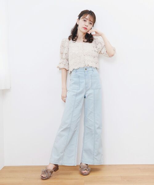 MAJESTIC LEGON(マジェスティックレゴン)の「ボックスポケットデニムパンツ(デニムパンツ・レディース・ネイビー/サックスブルー・SMALL/MEDIUM)」の21枚目の写真