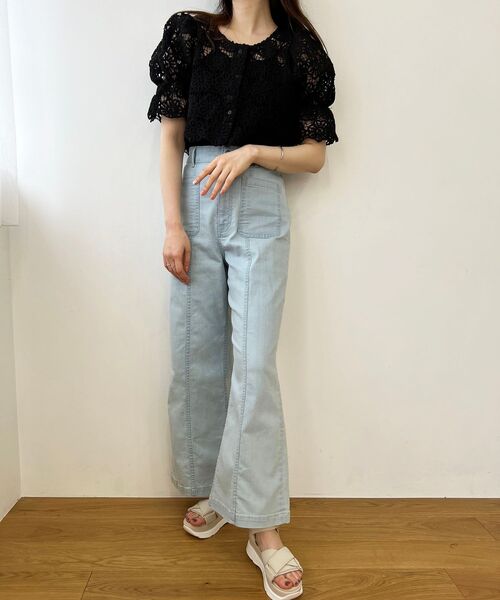 MAJESTIC LEGON(マジェスティックレゴン)の「ボックスポケットデニムパンツ(デニムパンツ・レディース・ネイビー/サックスブルー・SMALL/MEDIUM)」の20枚目の写真